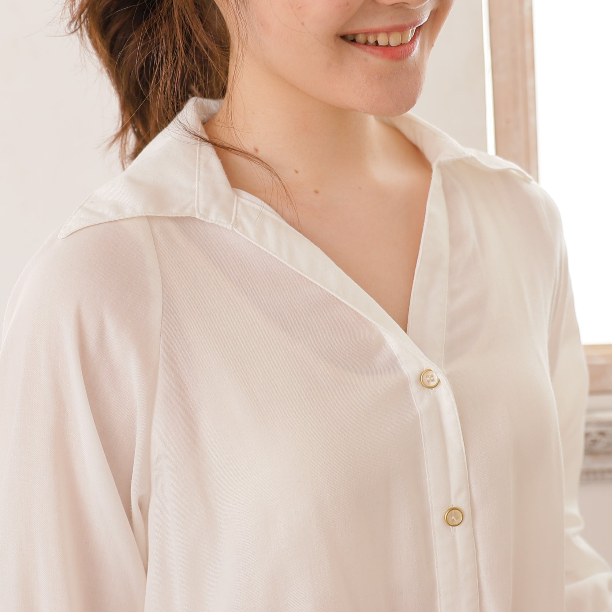 レース付コットンブラジャー 真美衣Cute 5569 シャツイメージ
