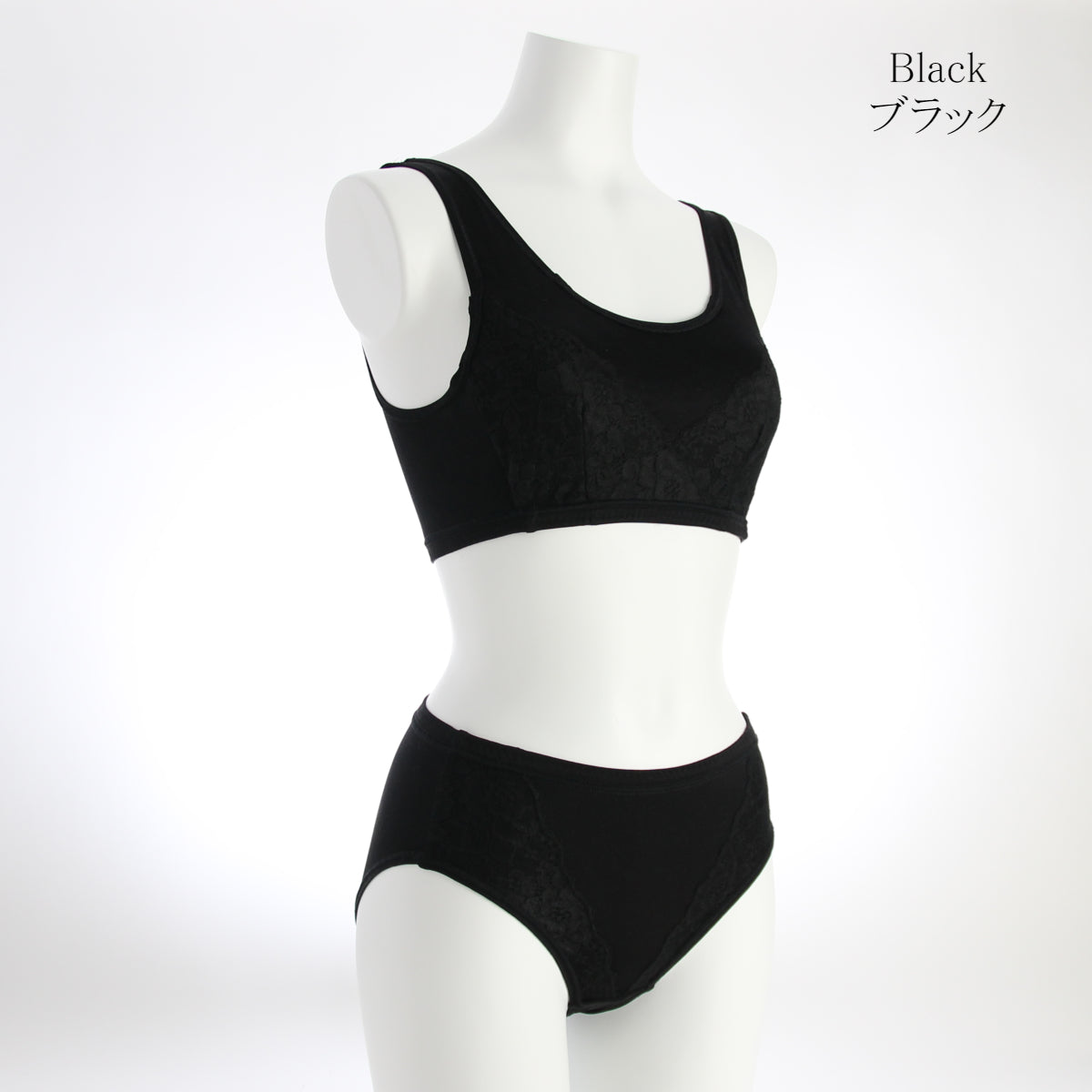 シルクブラジャー・ショーツセット 可憐Cute 5588✕5590set ブラック